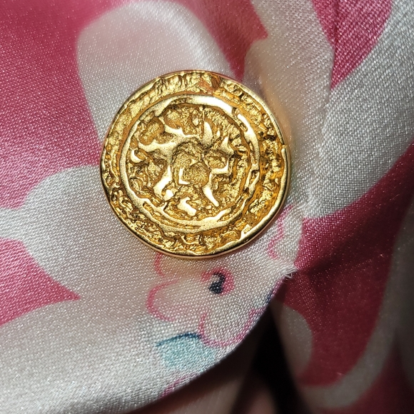 ESCADA silk retro floral romper size 34 - Picture 9 of 13